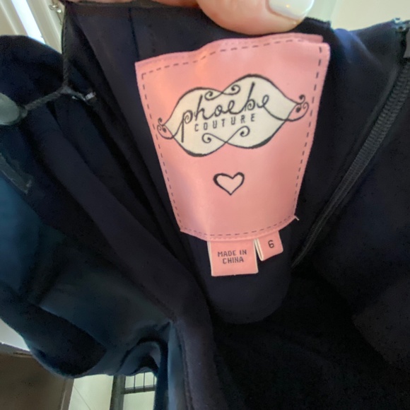 Strapless navy gown - Picture 3 of 4